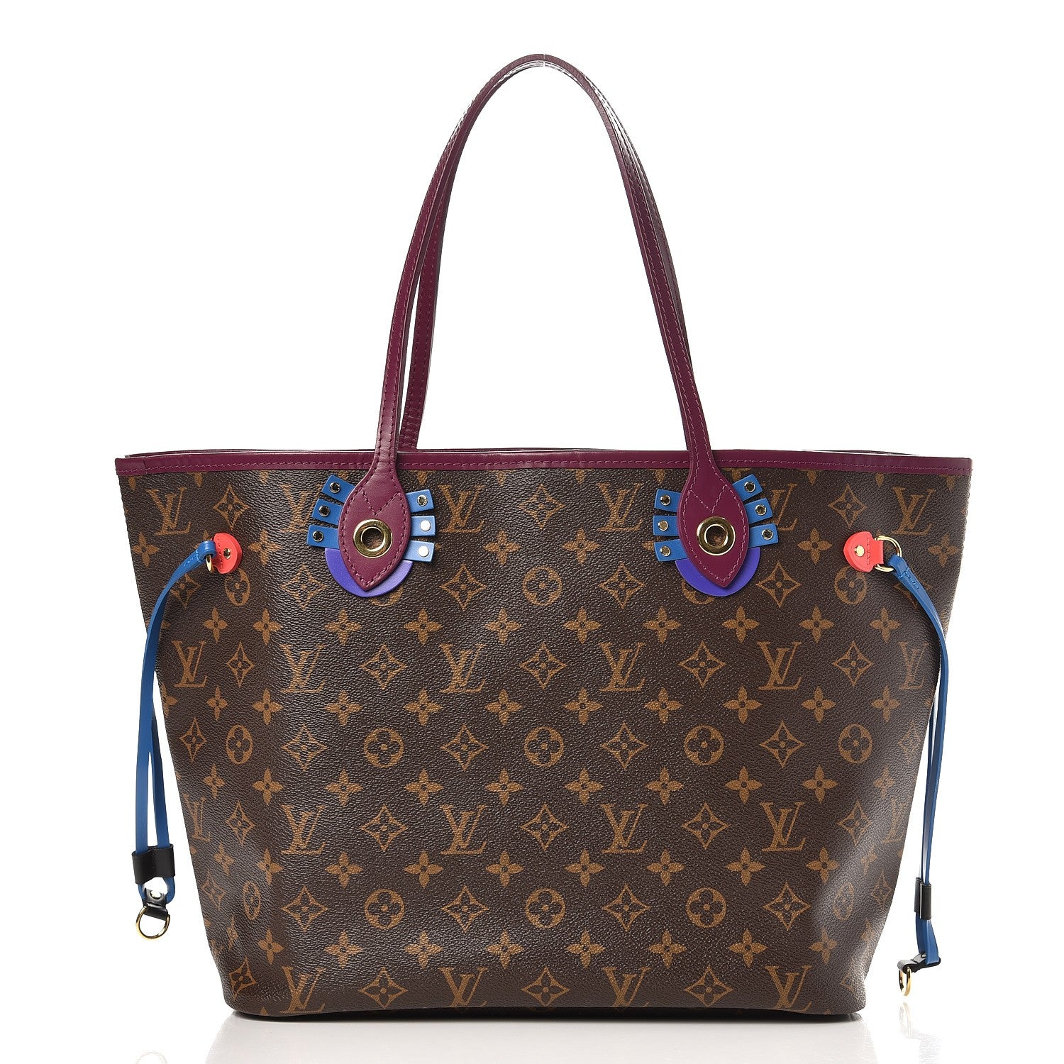 Louis Vuitton Monogram Totem Neverfull MM Magenta 3 of 8