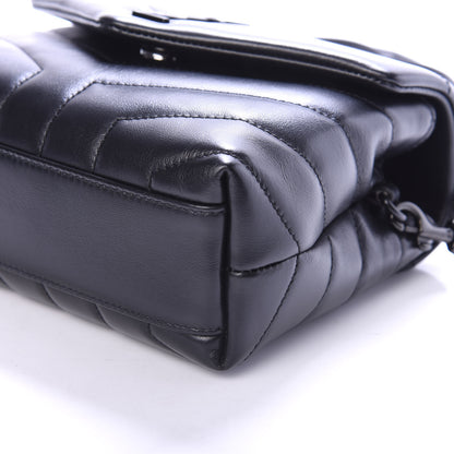 Saint Laurent Calfskin Y Quilted Monogram Toy Loulou Crossbody Bag Black 7 of 9