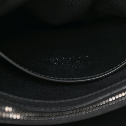 Saint Laurent Calfskin Crocodile Embossed Medium West Hollywood Monogram Fold-Over Grey 7 of 10