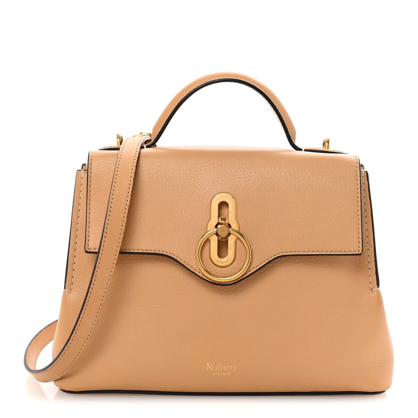 Silky Calfskin Mini Seaton Dark Golden Yellow