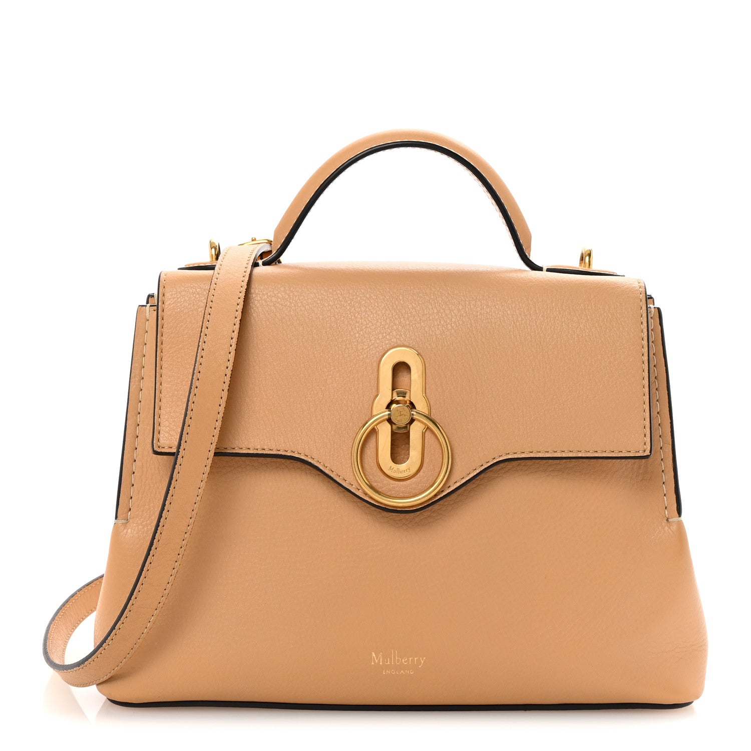 Mulberry Silky Calfskin Mini Seaton Dark Golden Yellow 1 of 9