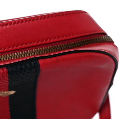 Gucci Calfskin Web Small Webby Bee Shoulder Bag Red 22 of 35