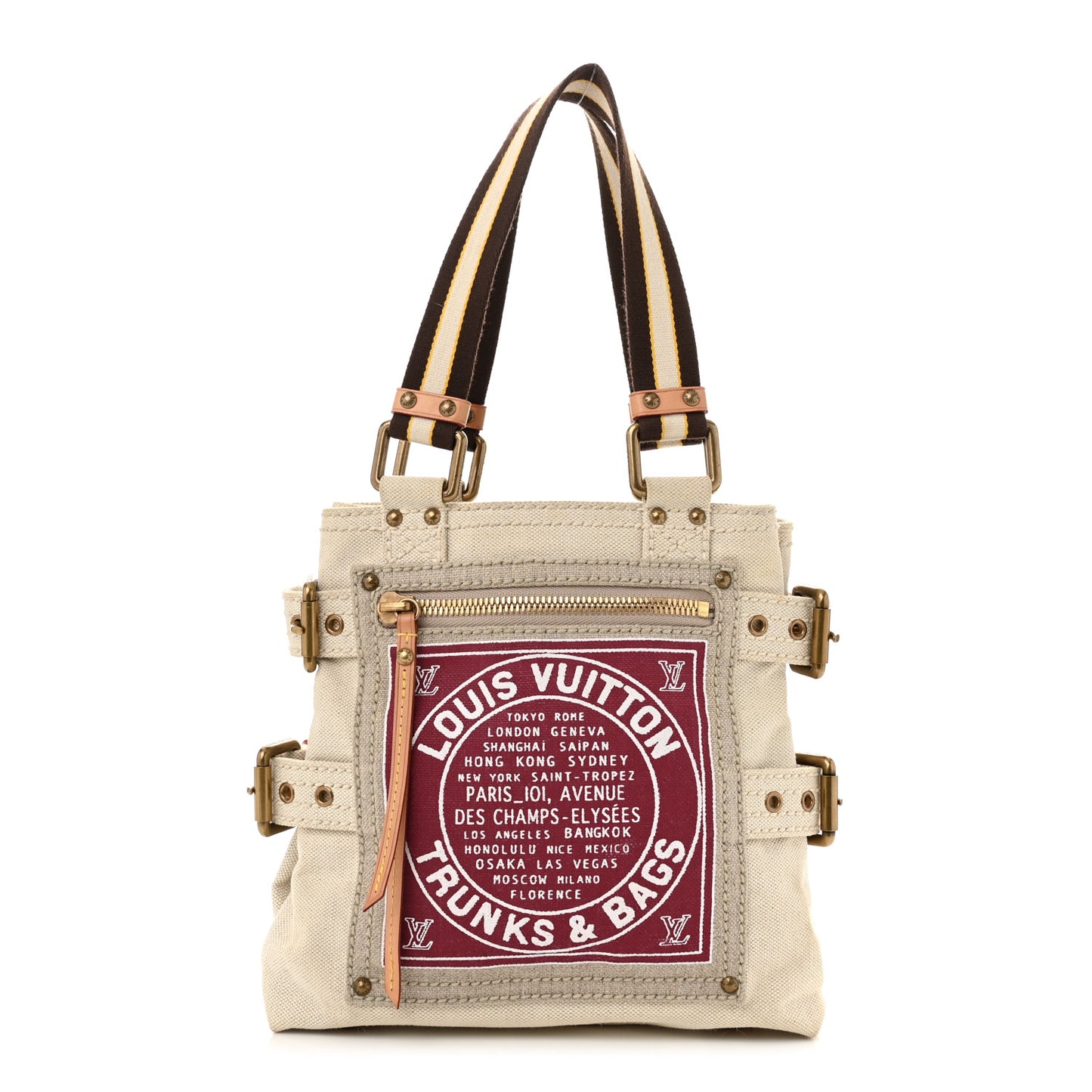 Toile Globe Shopper Cabas PM Red