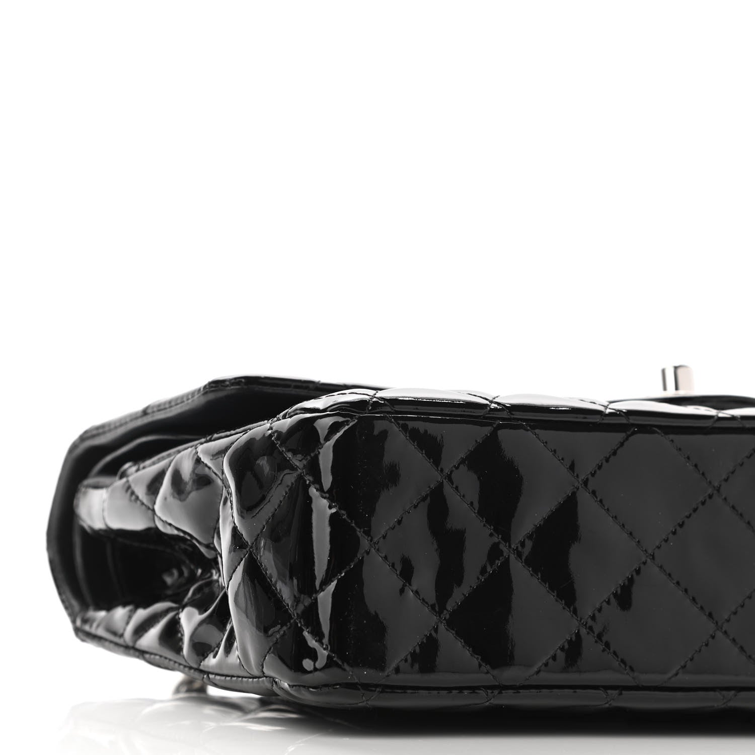 Chanel Patent Quilted Medium Double Flap Black 9 of 12