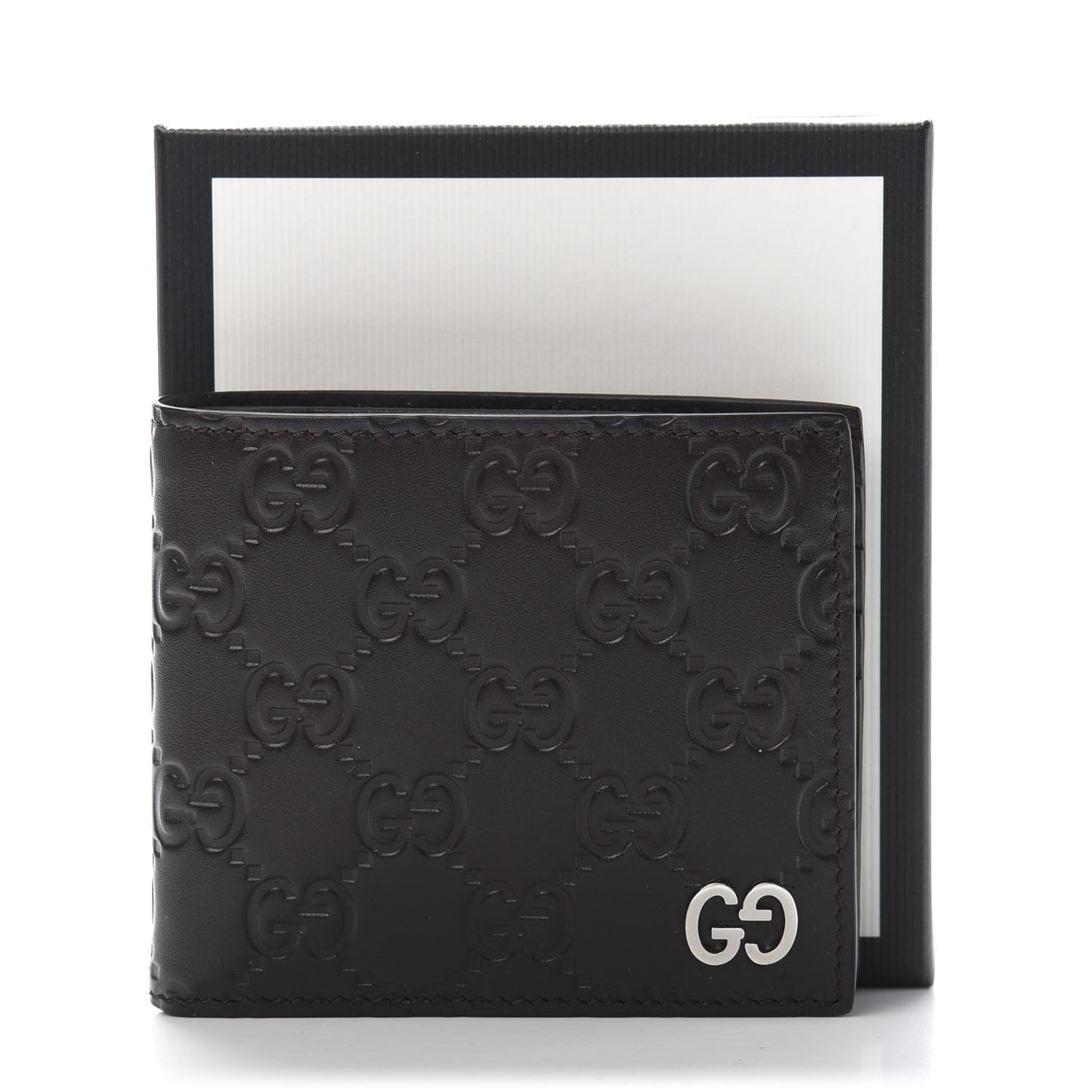 Guccissima Signature Dorian Bi-Fold Wallet Cocoa