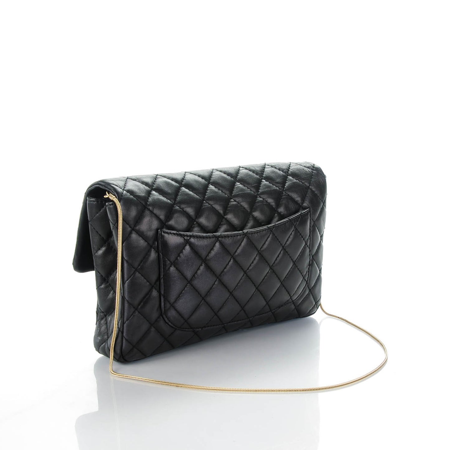 Lambskin Quilted Snake Chain 2.55 Reissue Flap Black