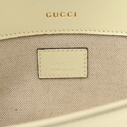 Gucci Azalea Calfskin Crystal Small Horsebit 1955 Chain Shoulder Bag White 6 of 10