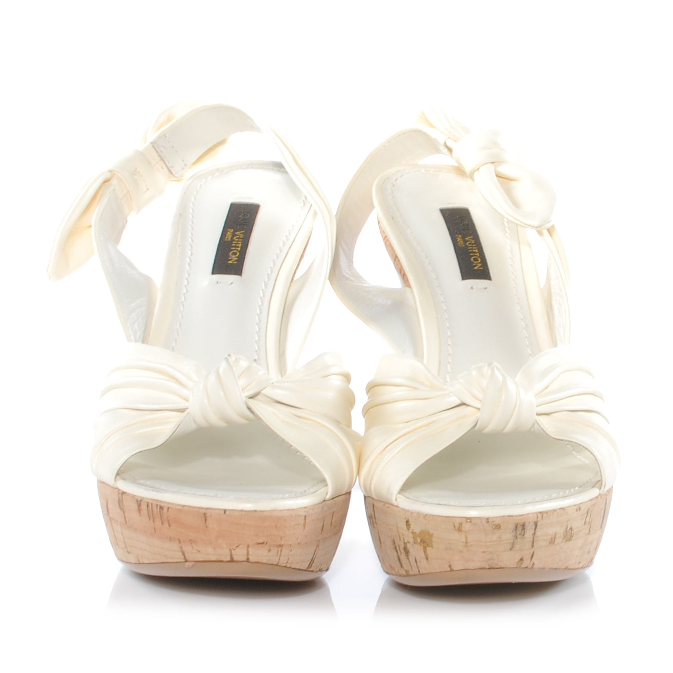 Leather Porto Cervo Slingback Heels White 38