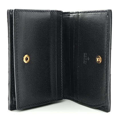 Gucci Calfskin Matelasse GG Marmont Card Case Black 5 of 9