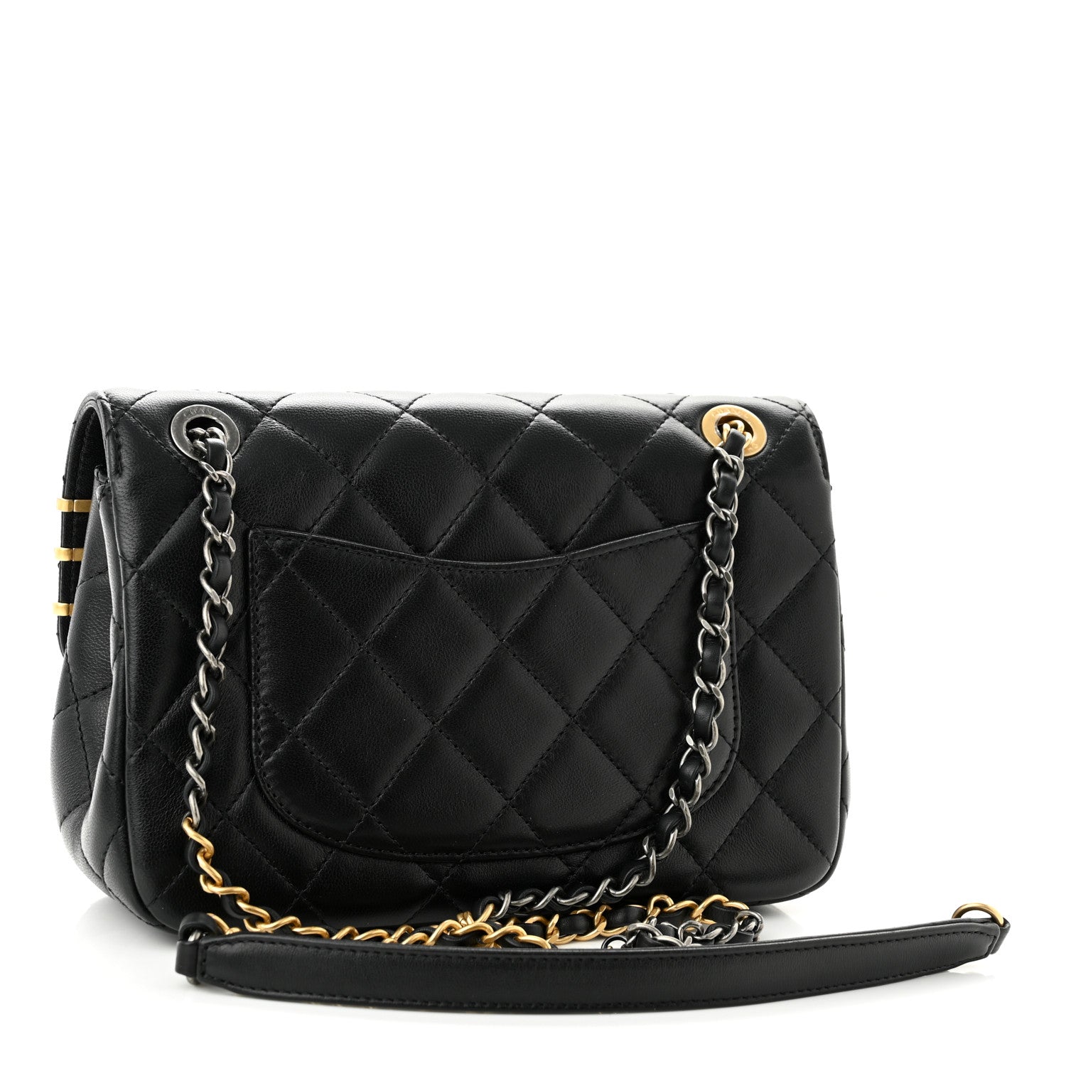 Chanel Lambskin Quilted Small Coco Clips Single Flap Black 3 of 11