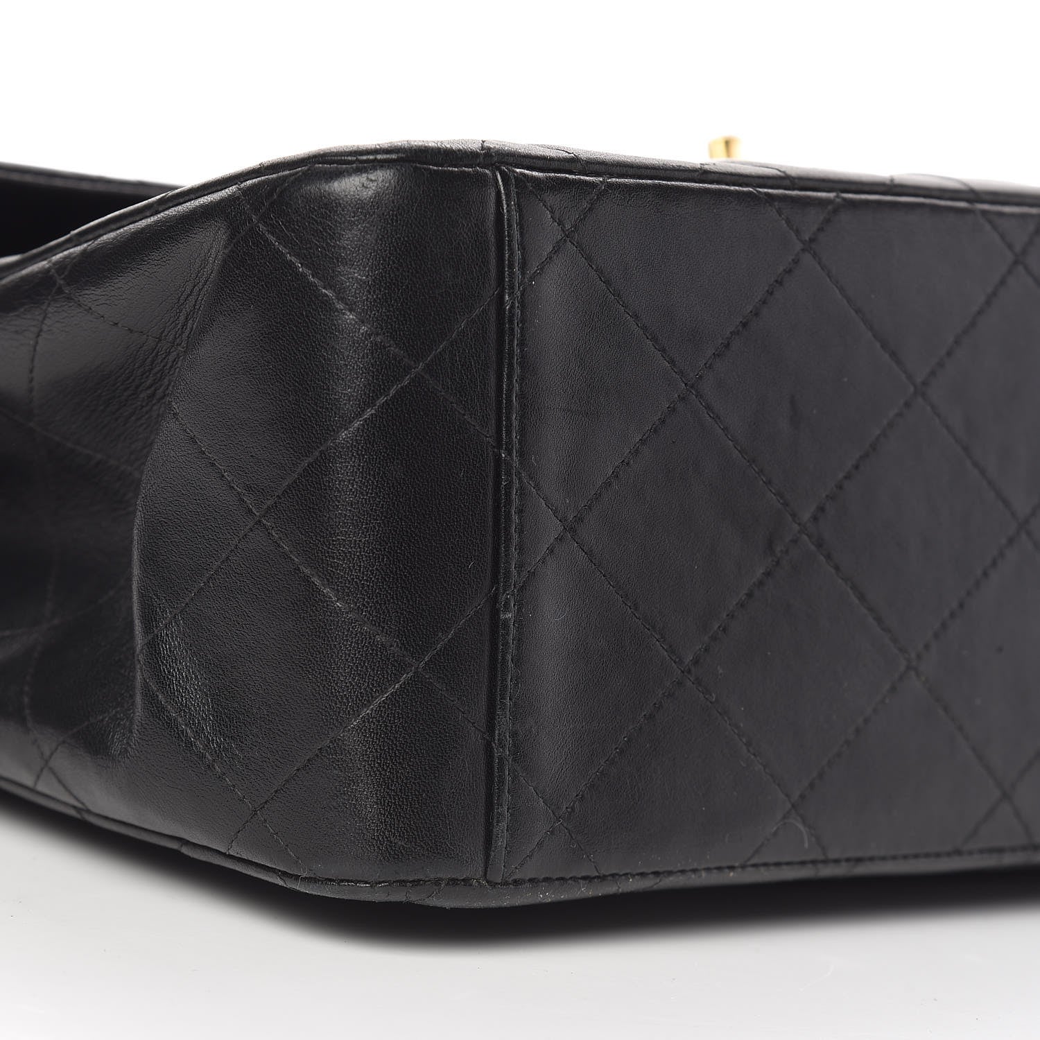 Chanel Lambskin Quilted XL Jumbo Single Flap Black 13 of 15
