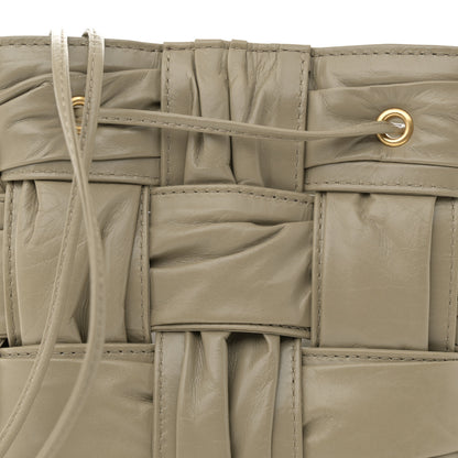 Bottega Veneta Calfskin Intrecciato Foulard Bucket Bag Taupe 7 of 9
