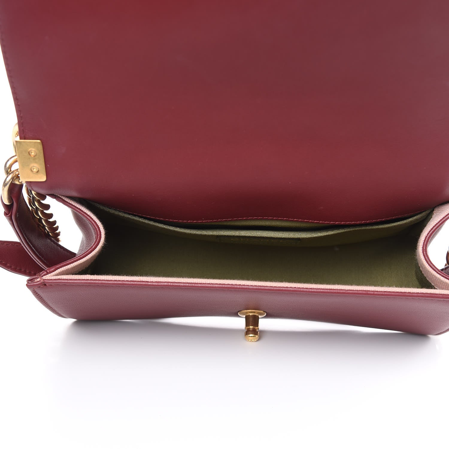 Chanel Calfskin Quilted Medium Boy Flap Burgundy 5 of 15