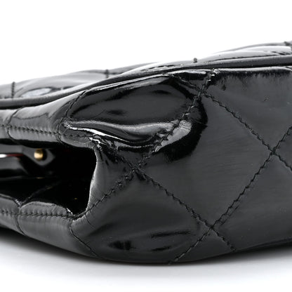 Chanel Patent Quilted Resin Frame Clutch Flap With Chain Black 10 of 14