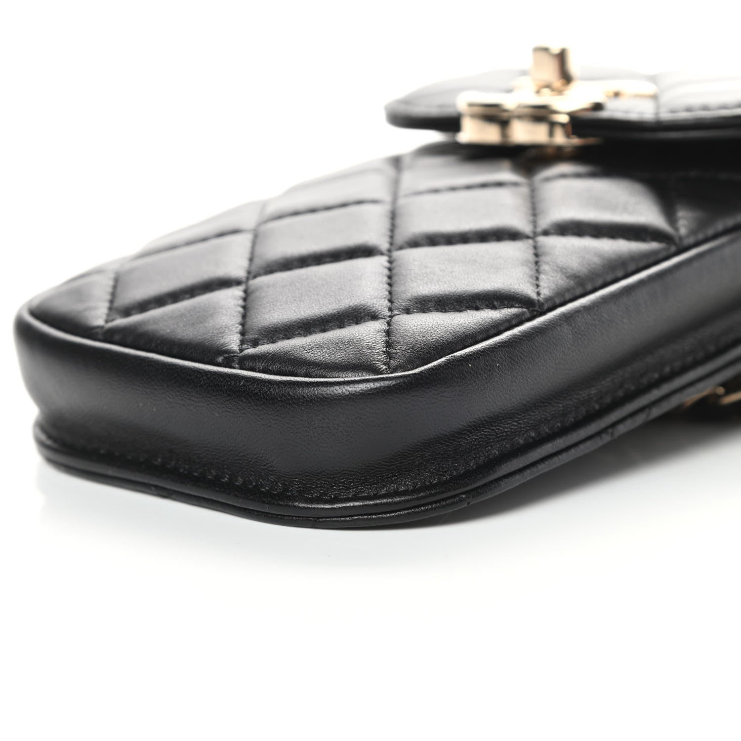 Chanel Lambskin Quilted CC Phone Holder Black 11 of 12
