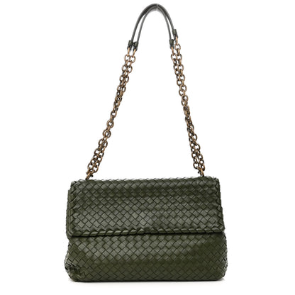 Bottega Veneta Nappa Intrecciato Medium Olimpia Bag Moss 3 of 10