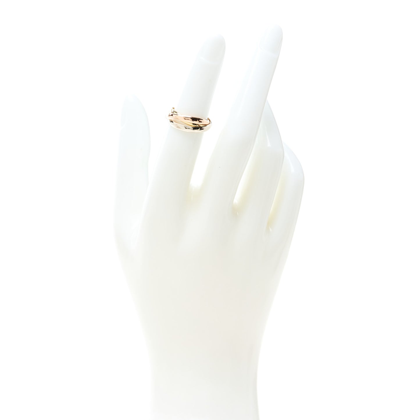 18K Pink Yellow White Gold Small Trinity Ring 47 4
