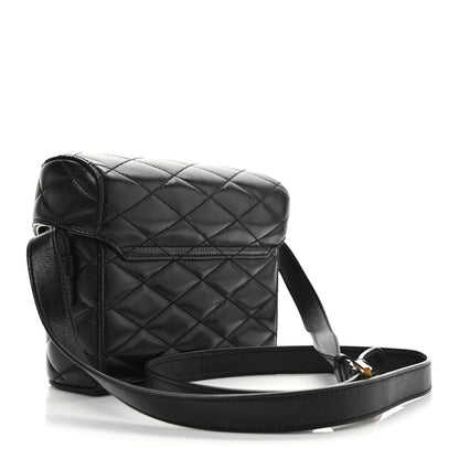 Saint Laurent Lambskin Quilted Camera Crossbody Flap Bag Black 3 of 9