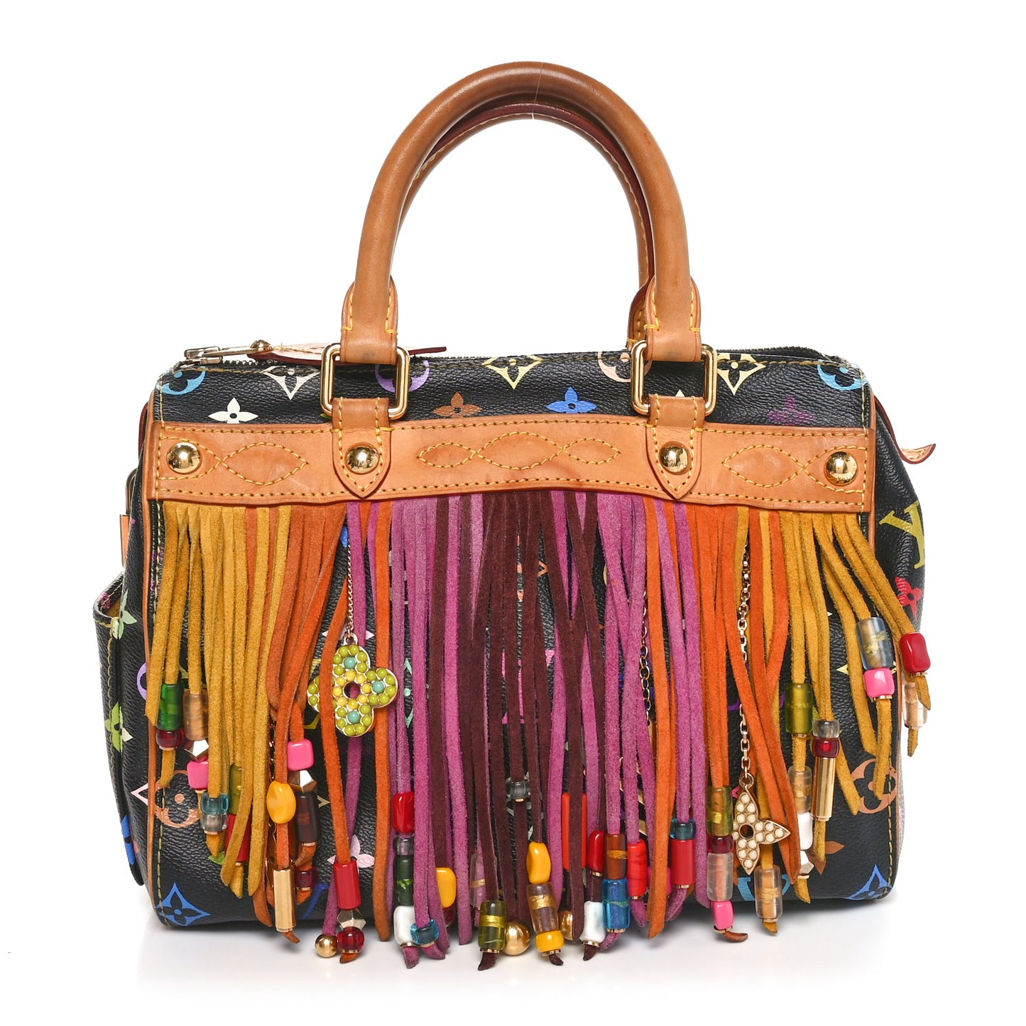 Monogram Multicolor Fringe Speedy 25 Black