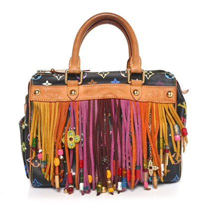 Louis Vuitton Monogram Multicolor Fringe Speedy 25 Black 1 of 11
