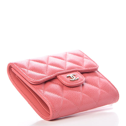 Chanel Caviar Quilted Compact Flap Wallet Pink 4 of 9