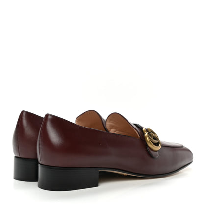 Gucci Malaga Kid Womens GG Marmont Loafers 40.5 Vintage Bordeaux 4 of 9