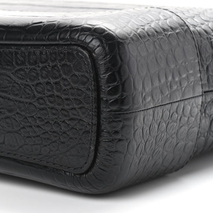 Chanel Crocodile Embossed Calfskin Medium Gabrielle Cocodile Hobo Black 10 of 14