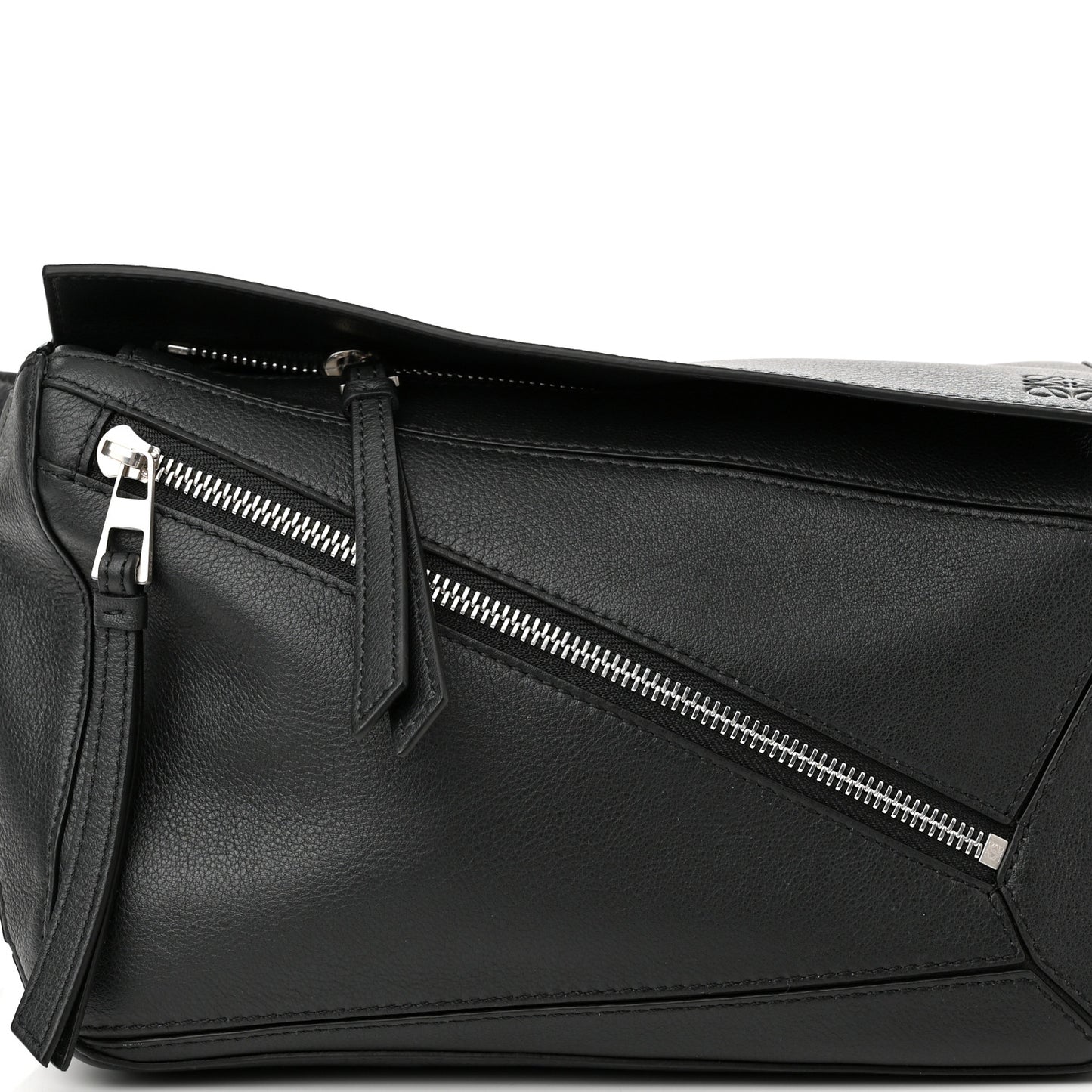 Calfskin Small Puzzle Bumbag Black