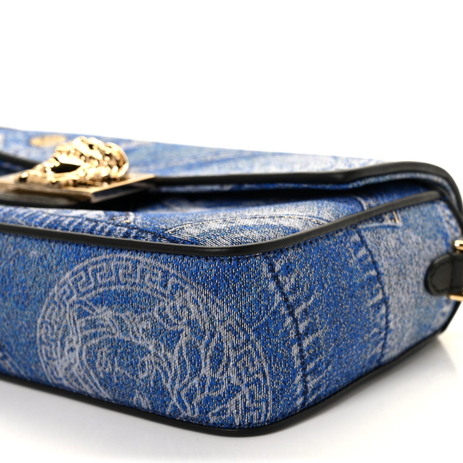 Fendi X VERSACE Denim Fendace Patchwork Baguette Blue 7 of 8