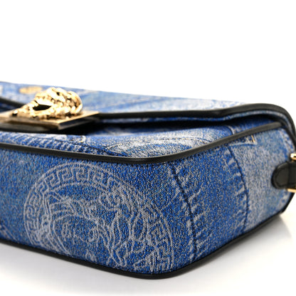 Fendi X VERSACE Denim Fendace Patchwork Baguette Blue 7 of 8
