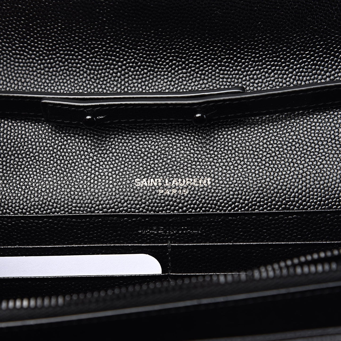 Grain De Poudre Matelasse Chevron Monogram Chain Wallet Black