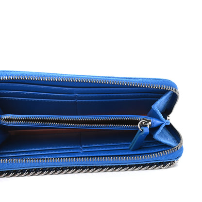 Stella McCartney Shaggy Deer Falabella Zip Around Wallet Blue 4 of 6