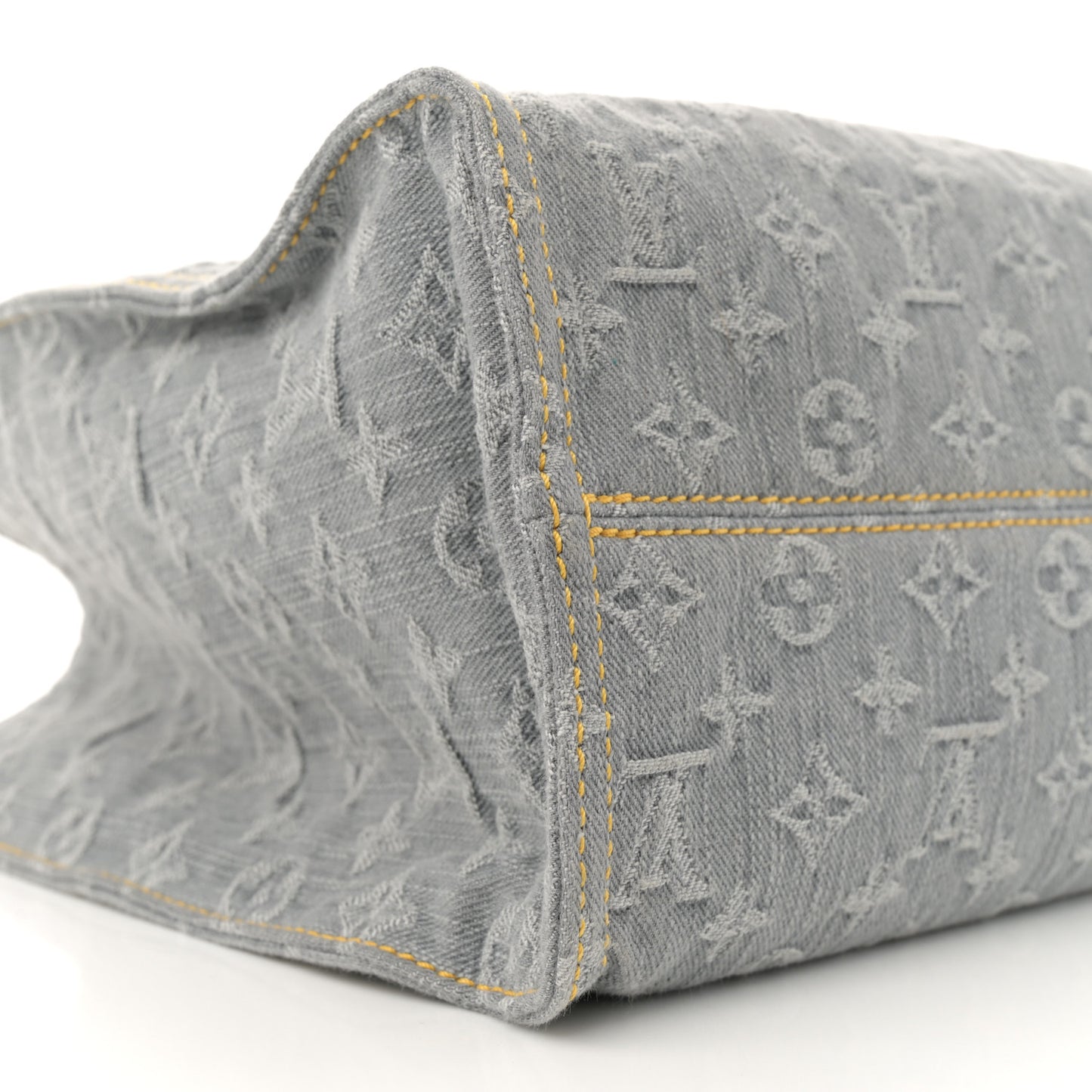 Monogram Denim Onthego MM Washed Gray