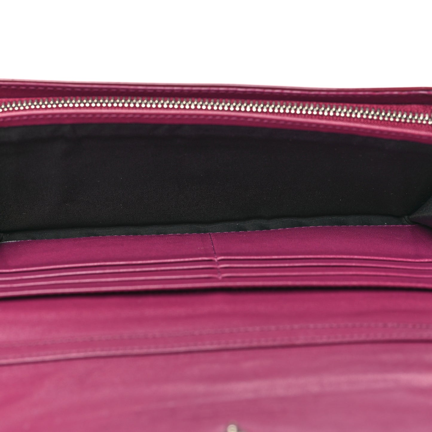 Patent Cannage Lady Dior Rendezvous Wallet On Chain Fuchsia
