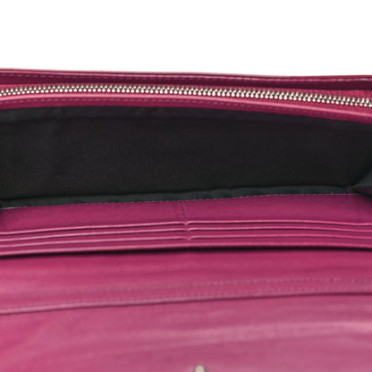 Christian Dior Patent Cannage Lady Dior Rendezvous Wallet On Chain Fuchsia 6 of 15