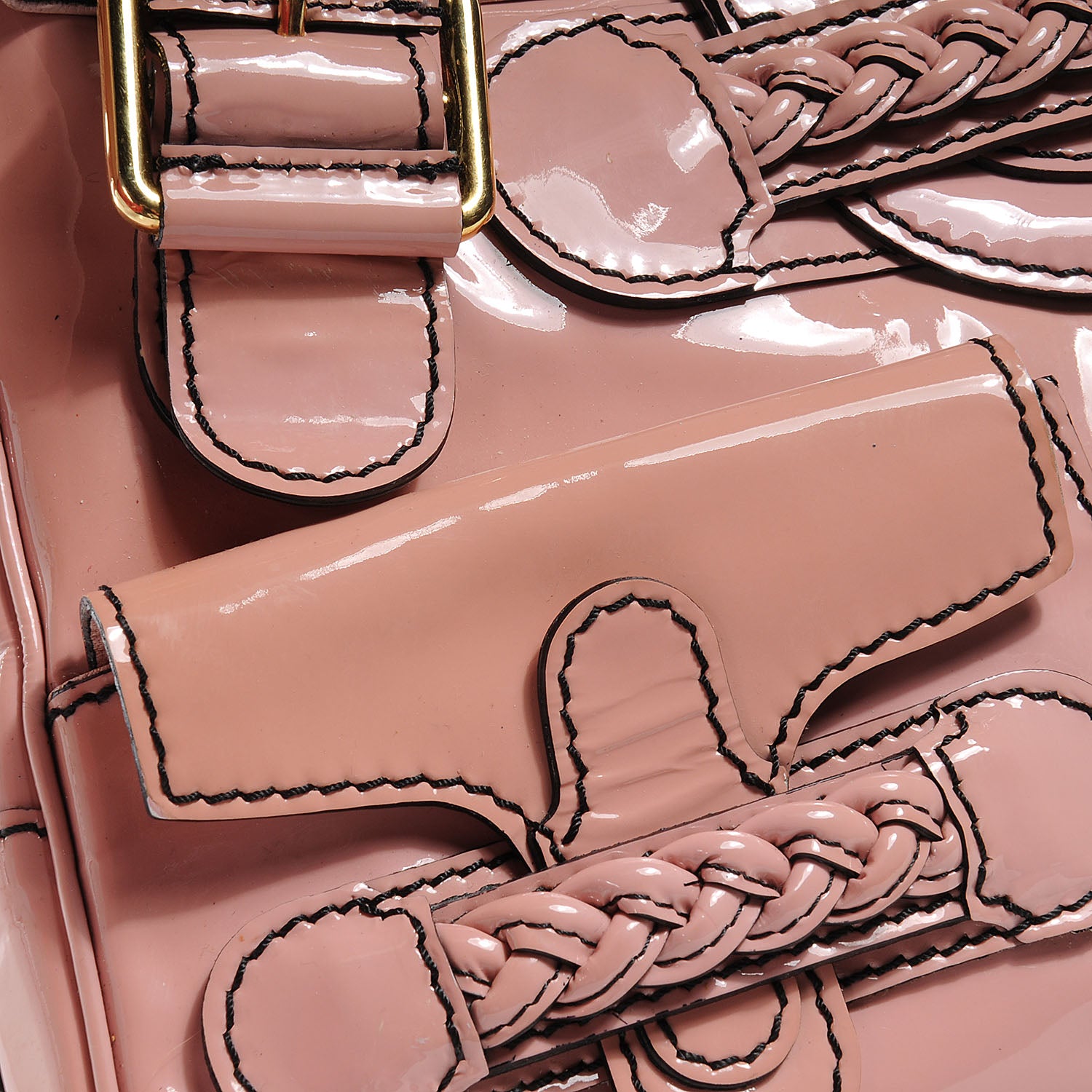 Valentino Garavani Patent Large Histoire Pink 5 of 10