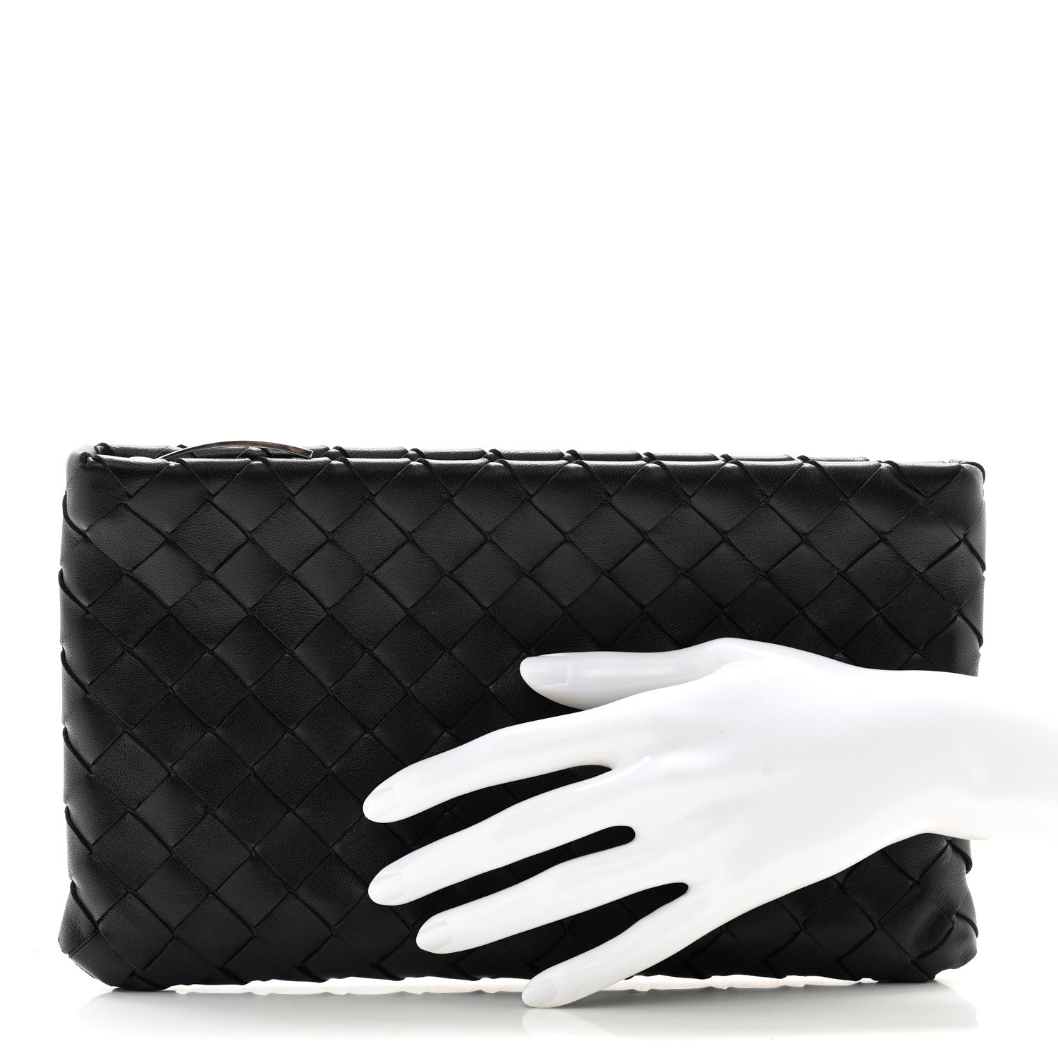 Bottega Veneta Nappa Intrecciato Zip Pouch Black 2 of 8