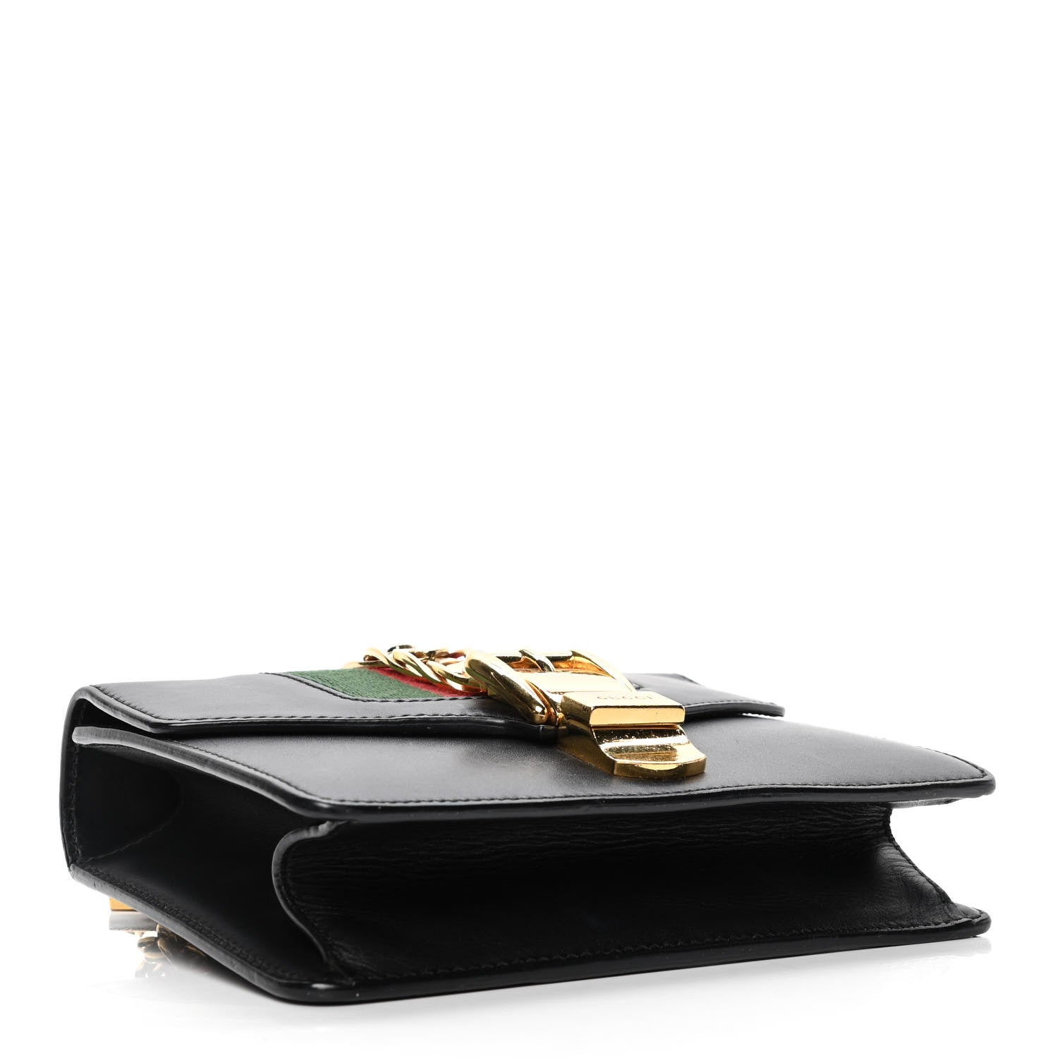 Gucci Calfskin Mini Sylvie Chain Shoulder Bag Black 4 of 7