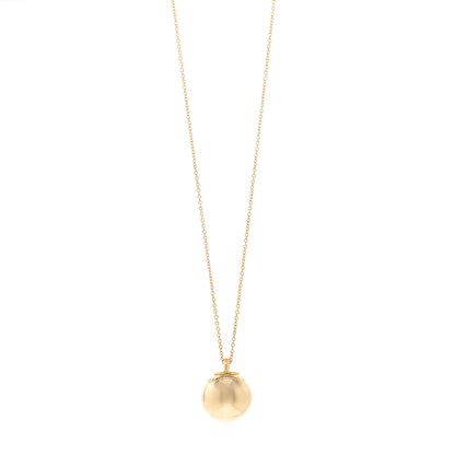 Tiffany 18K Yellow Gold 19mm HardWear Ball Pendant Necklace 1 of 5