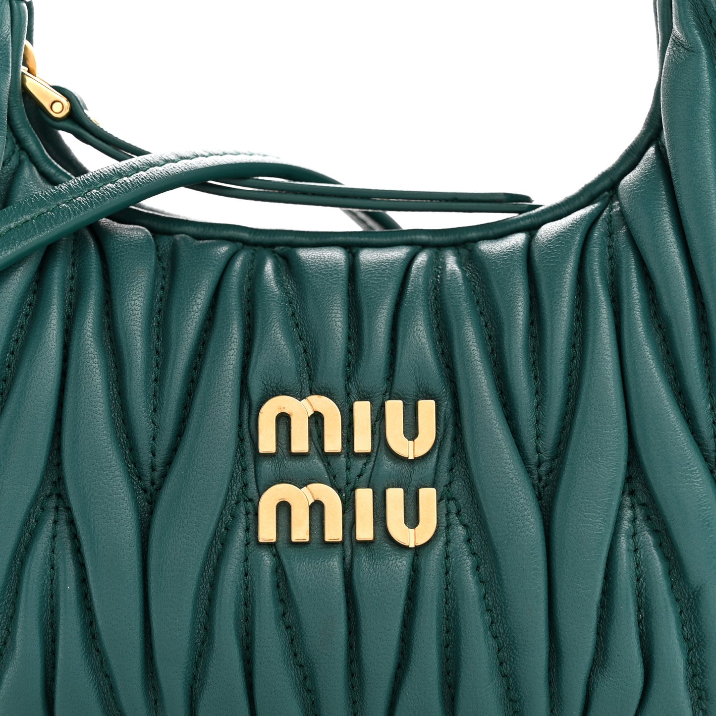 Nappa Matelasse Mini Wander Hobo Green