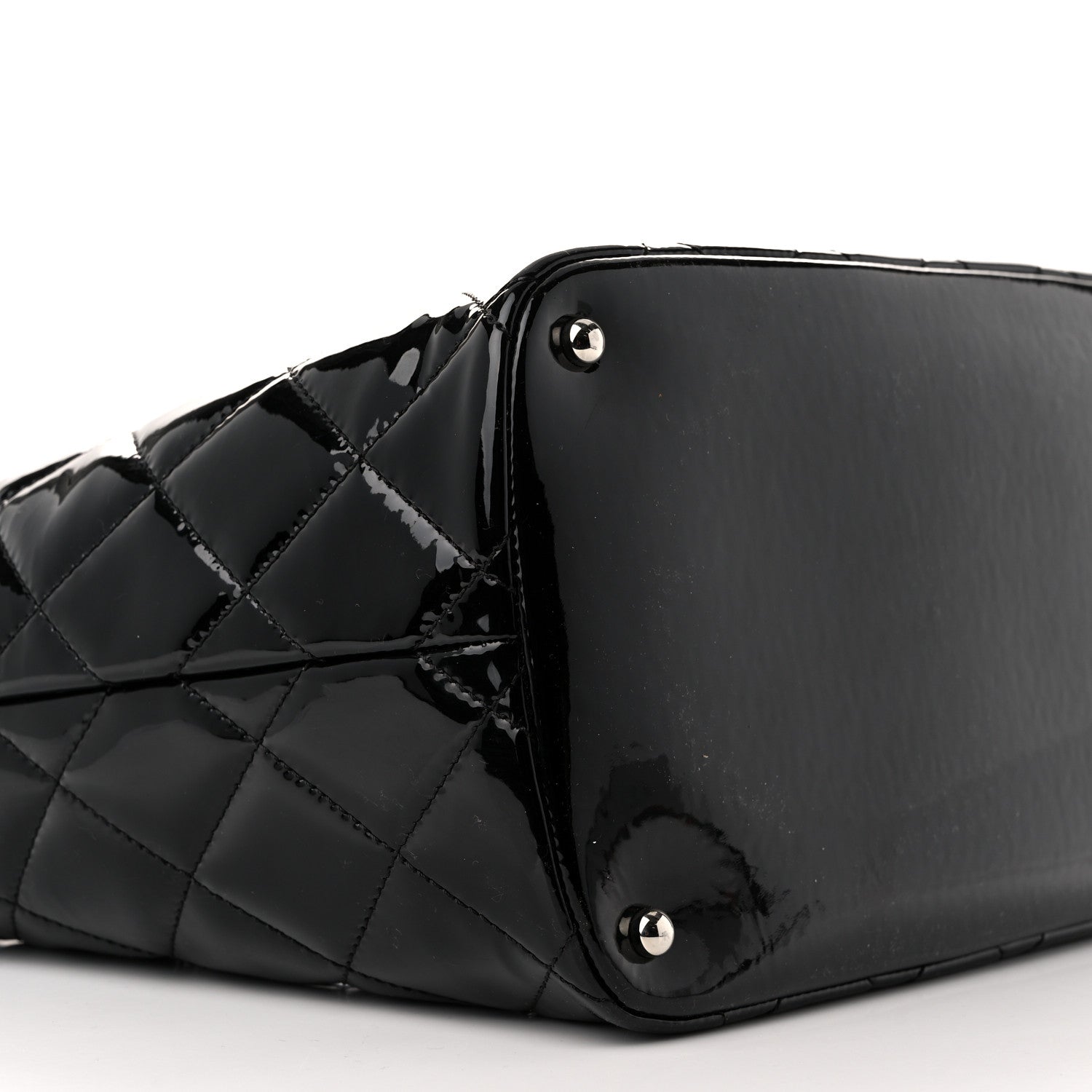 Chanel Patent Quilted Timeless CC Soft Tote Black 9 of 10