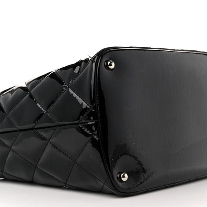 Chanel Patent Quilted Timeless CC Soft Tote Black 9 of 10