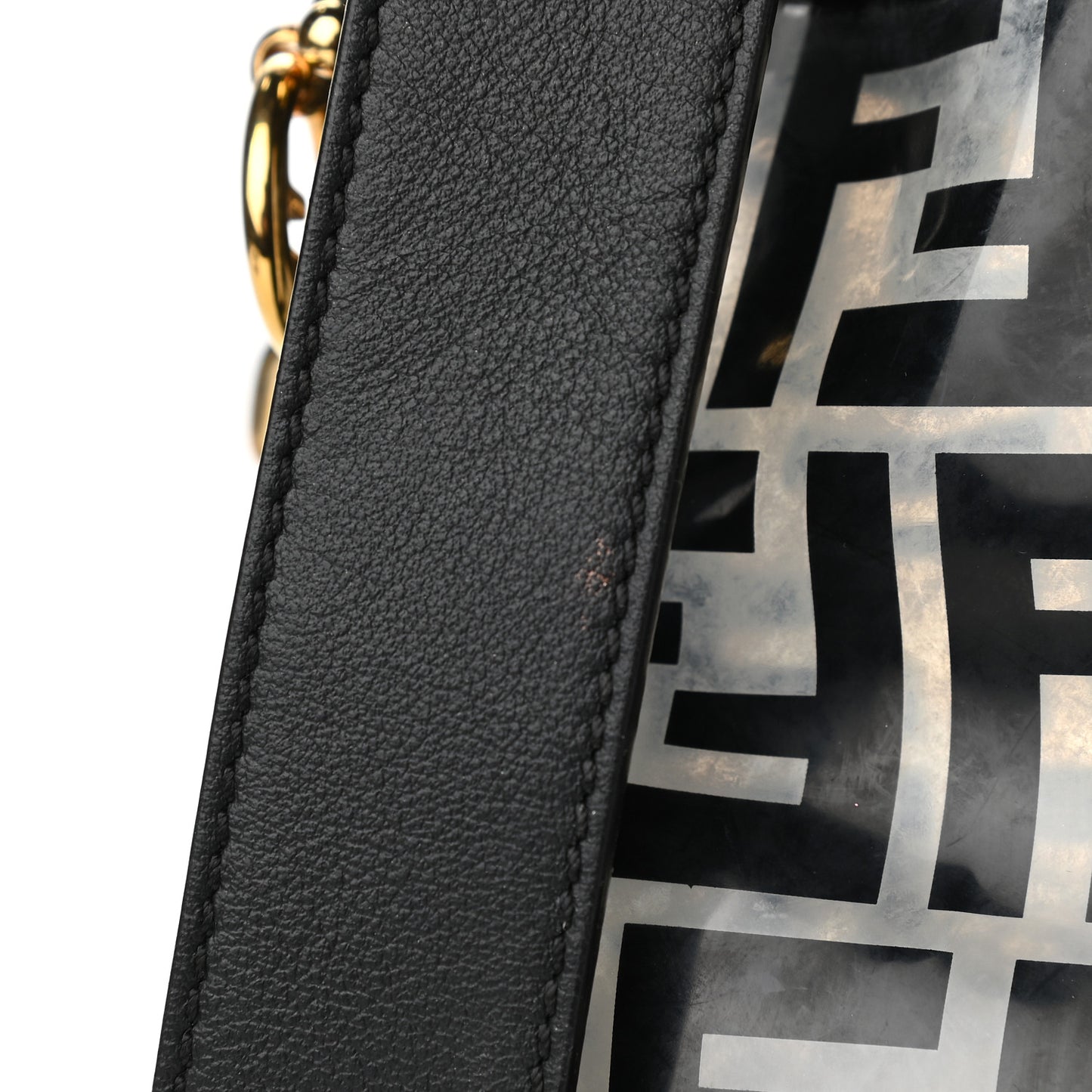 TPU FF Vitello Grace F is Fendi Grande Mon Tresor Bucket Bag Black