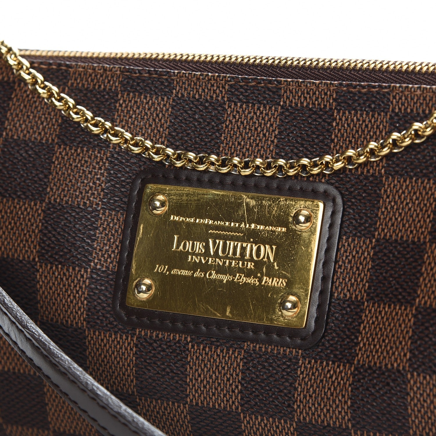 Louis Vuitton Damier Ebene Eva Clutch 9 of 10