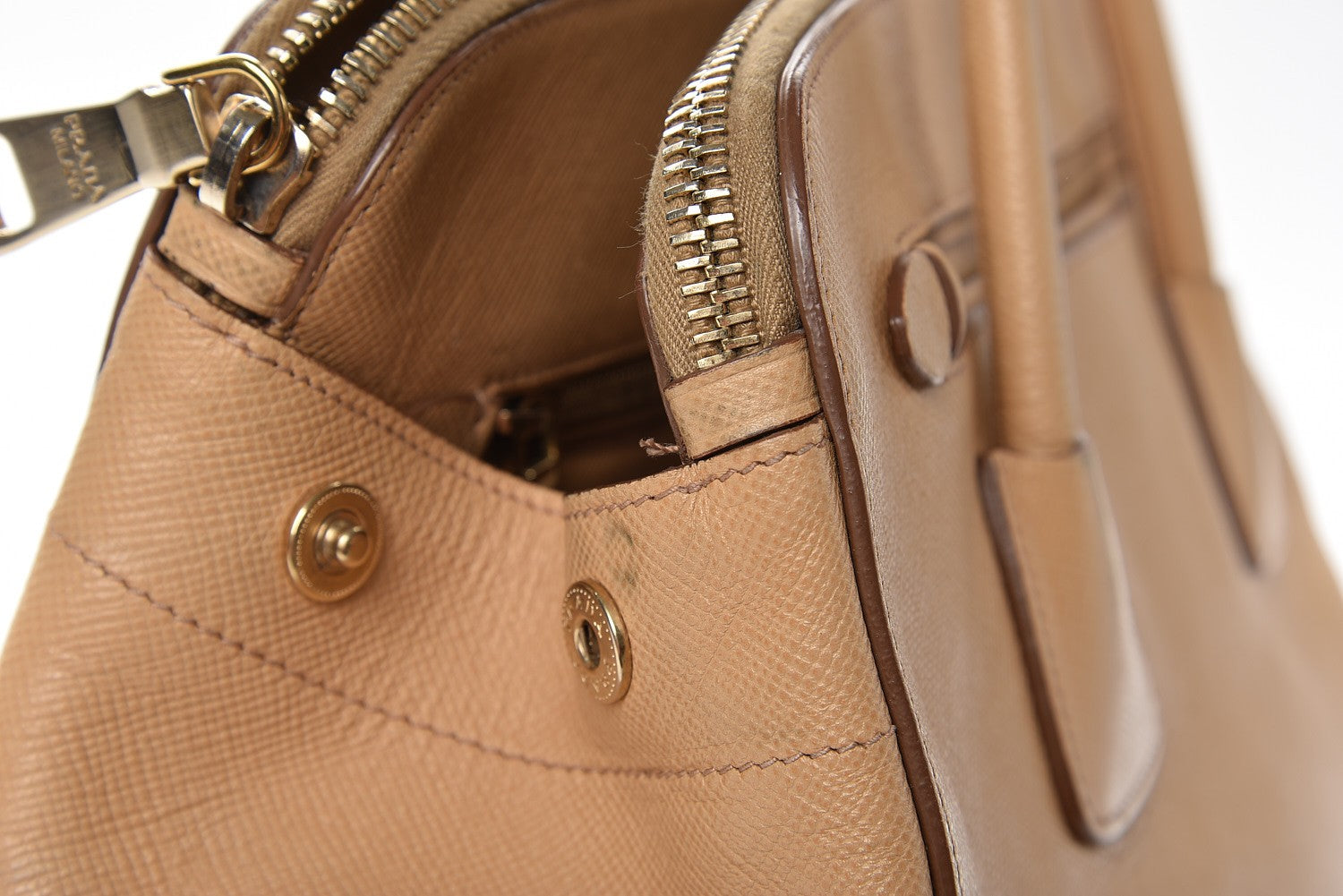 Prada Saffiano Shoulder Bag Noisette 12 of 19