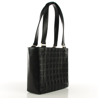 Chanel Lambskin Quilted Chocolate Bar Tote Black 3 of 7