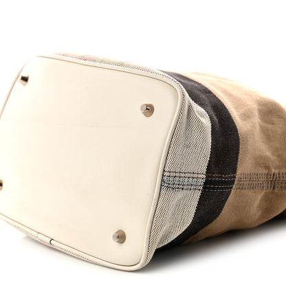 Burberry Canvas Mega Check Small Ashby Hobo White 9 of 12