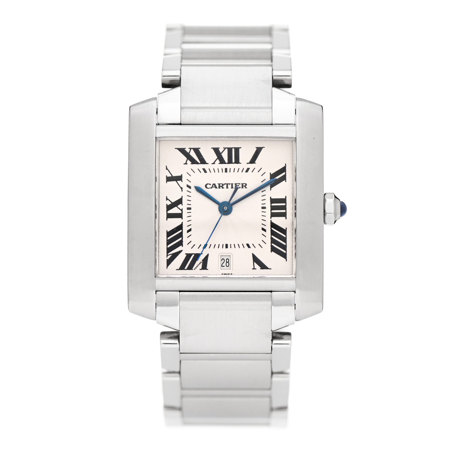 Cartier Stainless Steel 28mm Tank Francaise Automatic Watch 1 of 4