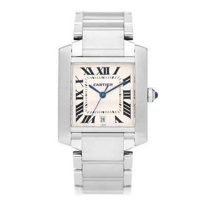 Cartier Stainless Steel 28mm Tank Francaise Automatic Watch 1 of 4