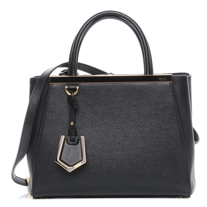 Fendi Vitello Elite Petite 2Jours Tote Black 1 of 8